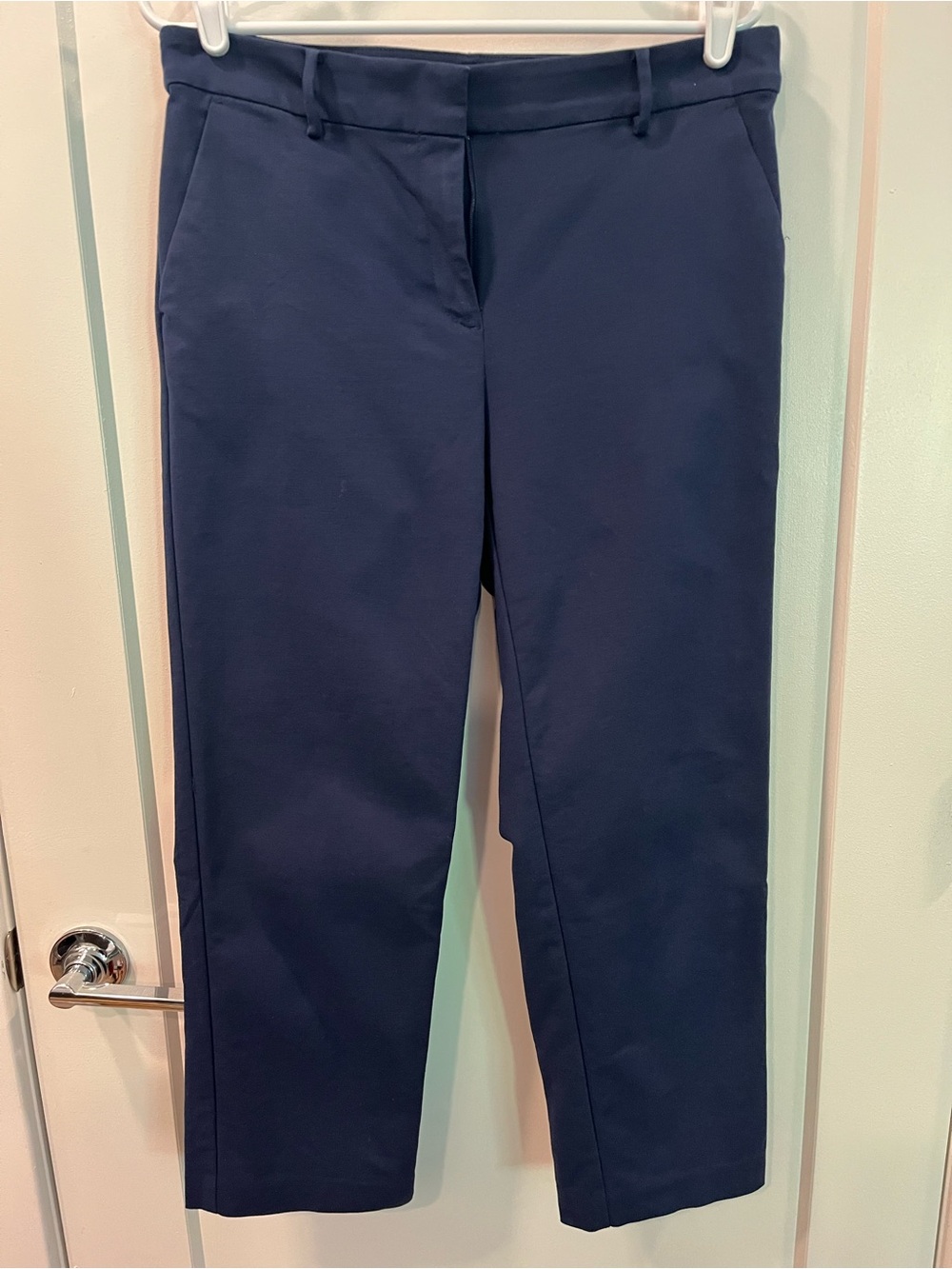 LOFT Riviera Slim Navy Crop Pants